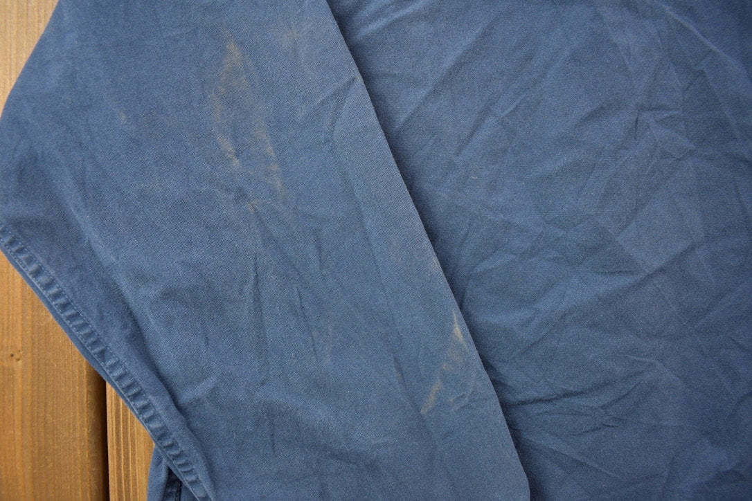 Vintage 1990s Cabela's Legendary Quality Blue Blank Button Up Shirt