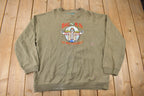 Vintage 1990s Big Dogs Fishing Theme Embroidered Crewneck Sweatshirt Size XL