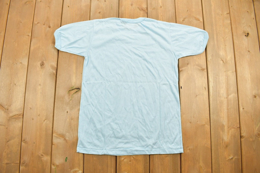 Vintage 1980s Blue Blank T Shirt