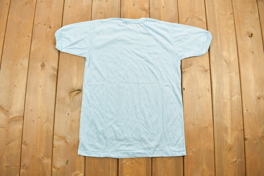 Vintage 1980s Blue Blank T Shirt