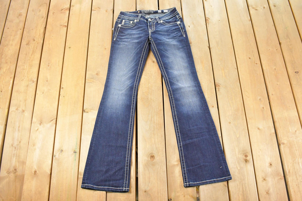 Vintage Deadstock Y2K Miss Me Bedazzled Low Rise Jeans Women's Size 26x31