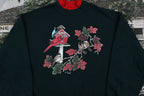 Vintage 2990s Morning Sun Bird Graphic Double Collar Crewneck