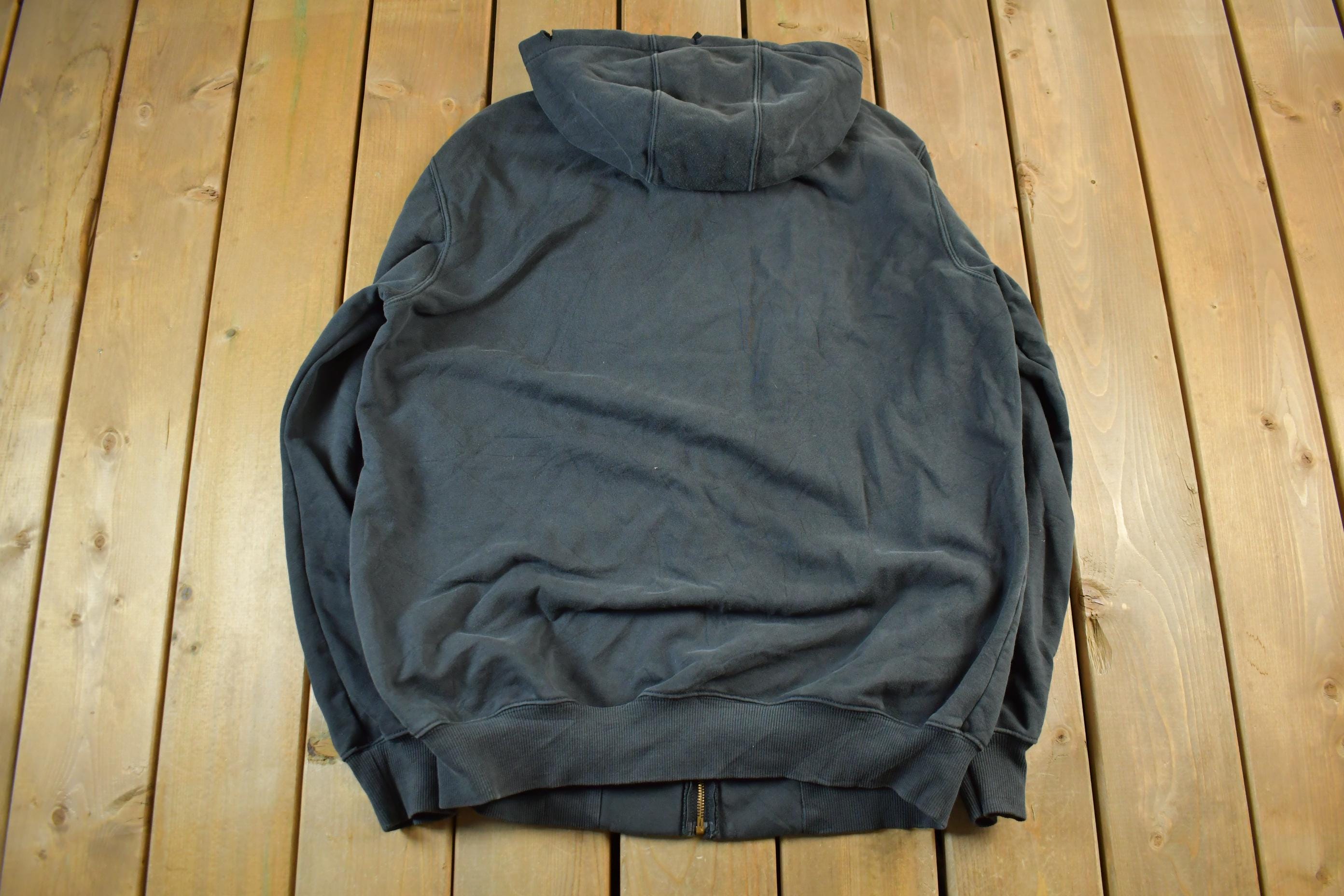 Vintage 2000s Distressed Carhartt Zip Up Hoodie Men's Large Tall
