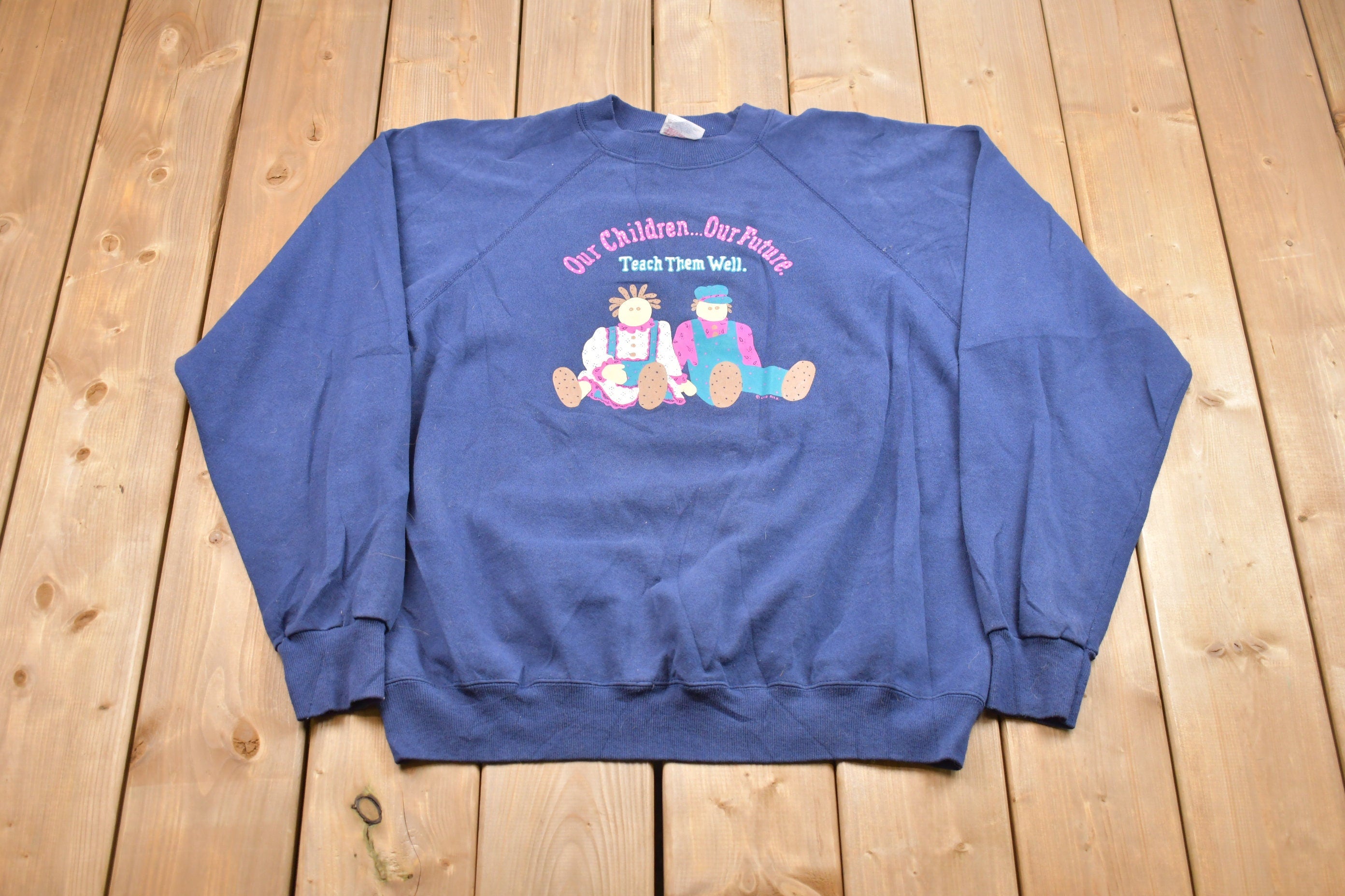 Vintage 1990s Our Children Our Future Crewneck Sweatshirt