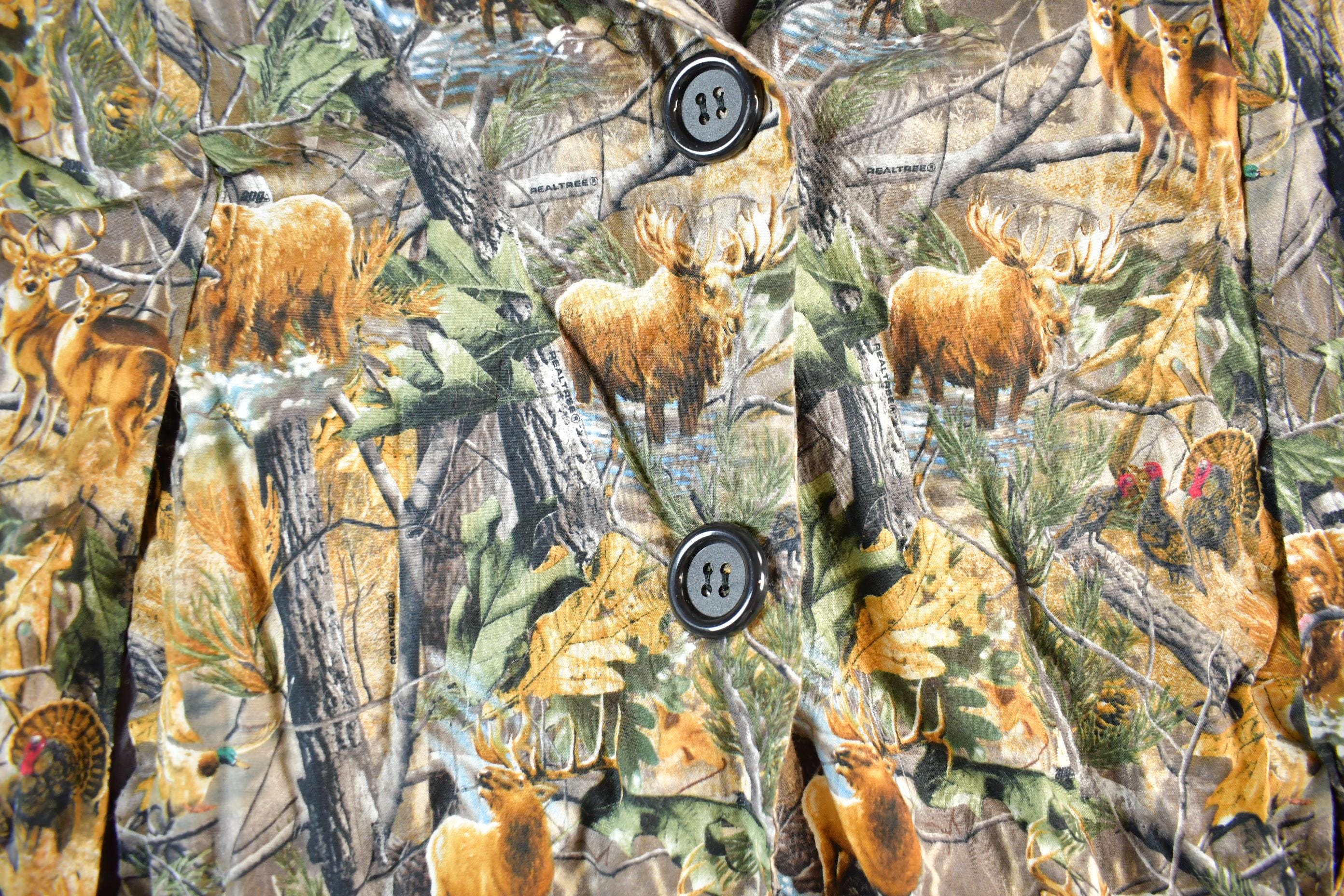 Vintage 1990s Realtree Camo Poncho Jacket Men's Medium