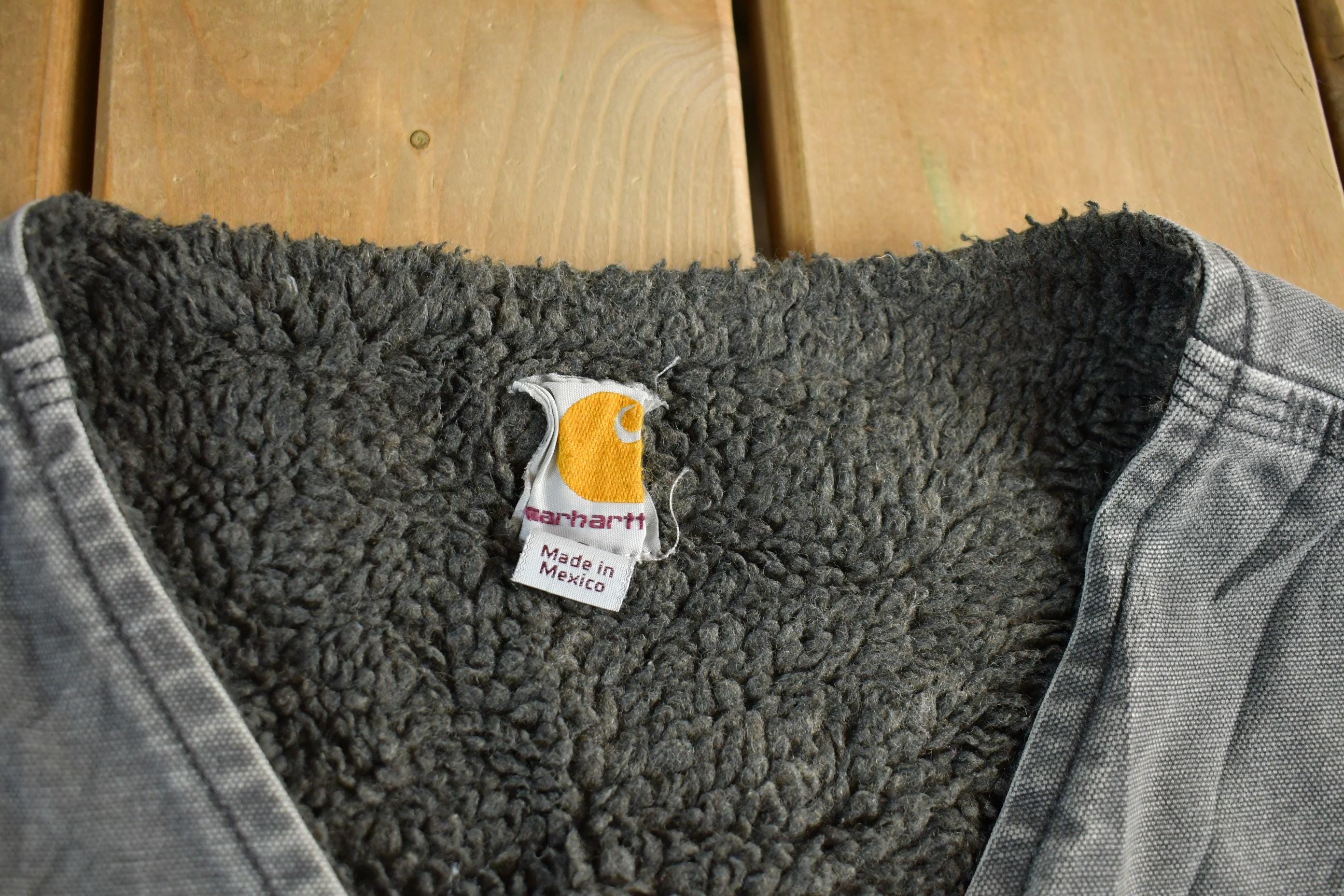 Vintage 1990s Carhartt Sherpa Lined Jacket Vest Mens Large