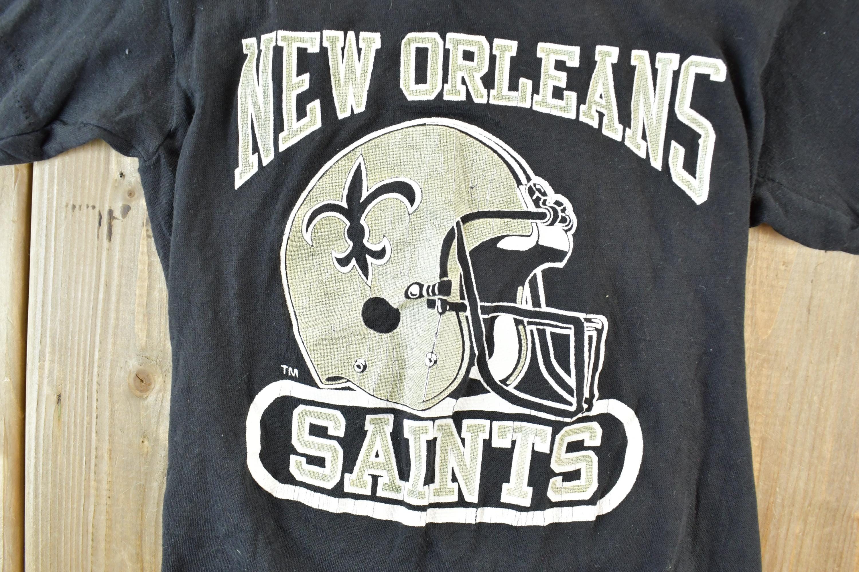 Vintage 1990s Logo 7 New Orleans Saints Youth NFL Graphic T-Shirt