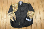 Vintage 1990s Roper Range Gear Wetlands Camo Button Up Shirt
