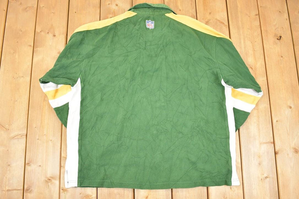 Vintage 1990s Green Bay Packers Starter Pro Line Quarter Button NFL Crewneck Sweatshirt Mens XL