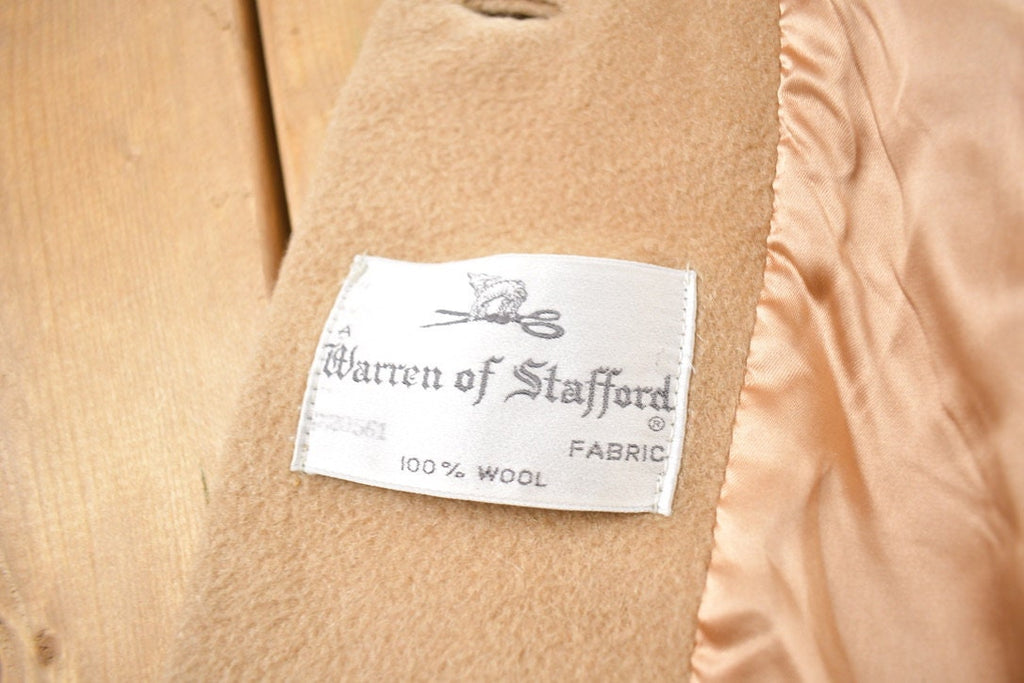 Vintage 1980s Warren Of Stafford 100% Wool Button Up Jacket