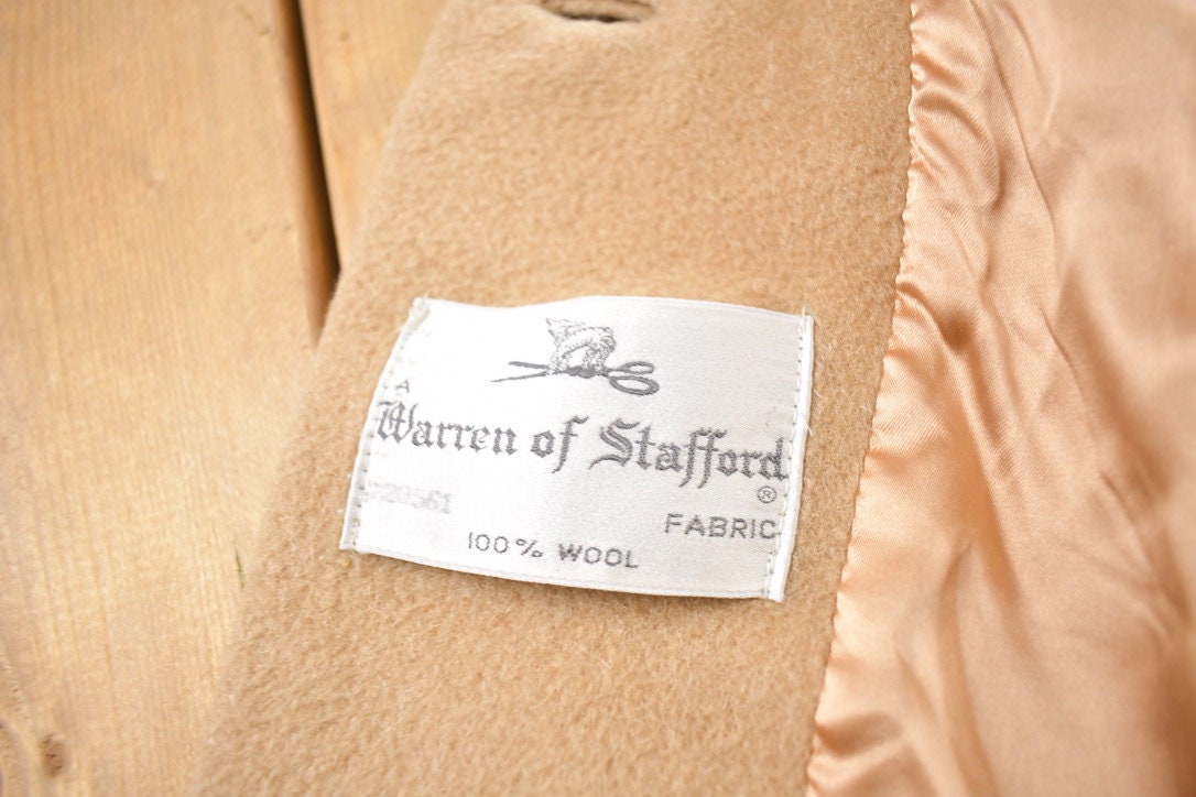 Vintage 1980s Warren Of Stafford 100% Wool Button Up Jacket