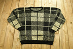 Vintage 90's Plaid Graphic Knitted Sweater