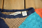 Vintage 1990s Seattle Bench Club Knit Abstract Pattern Crewneck Sweater Womens Large