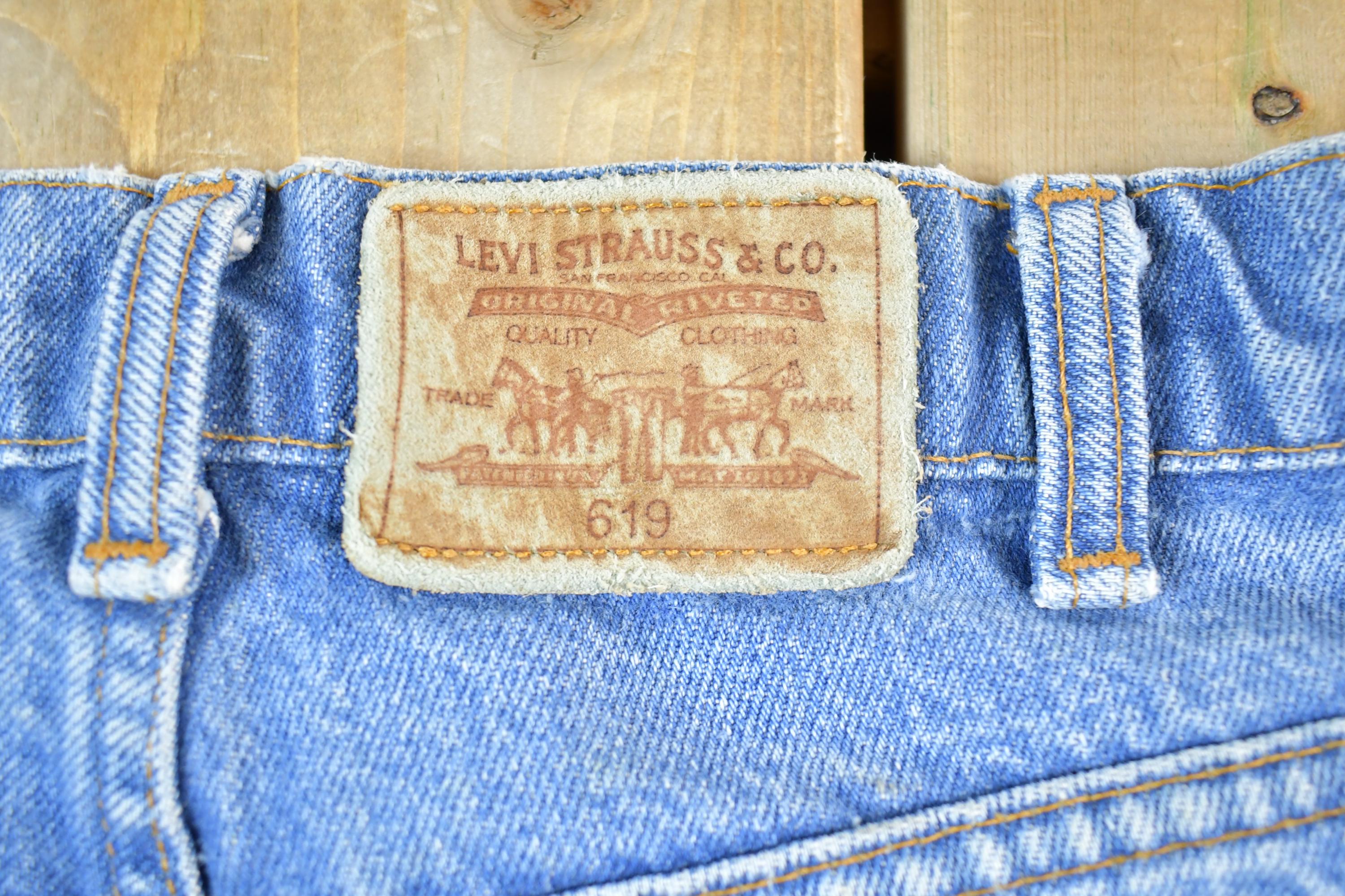 Vintage 1990s Levi Strauss Orange Tab 619 Denim Jeans Size 30 x 27