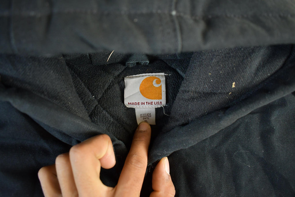 Vintage 1990s Carhartt Canvas Hooded Jacket Men's XL