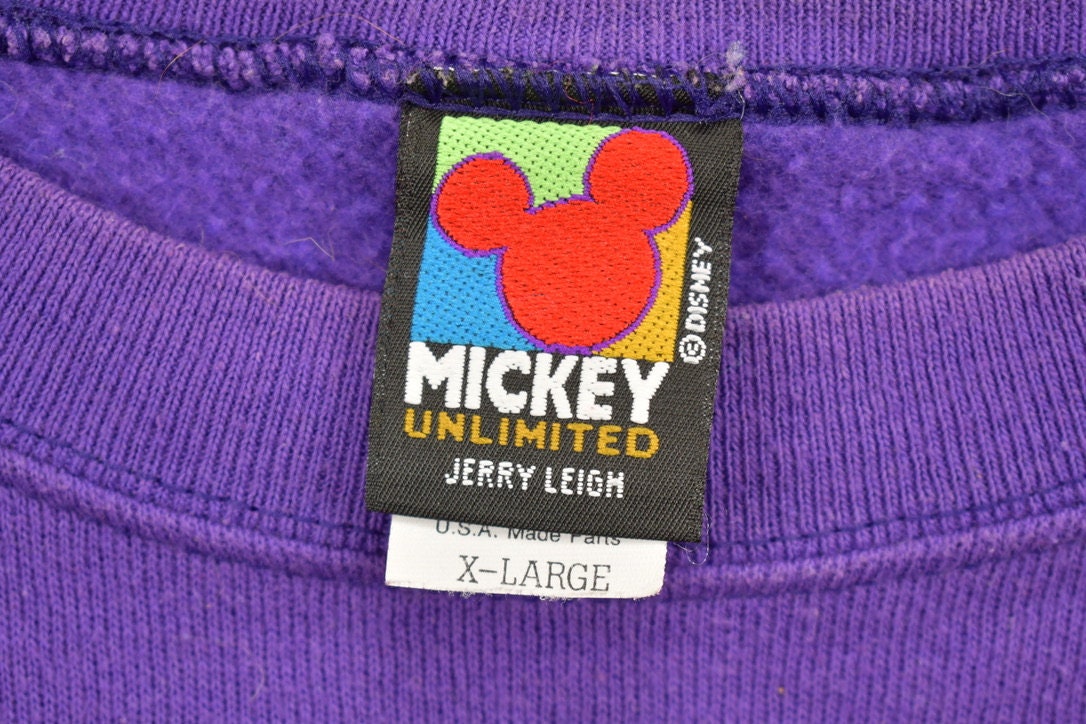 Vintage 1990s Mickey & Minnie Mouse Disney Crewneck / Cartoon Sweatshirt / Pullover Sweatshirt / 90s Disney