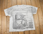 Vintage 1990s Manatee All Over Print T-Shirt