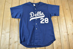 Vintage 1990s Dells Embroidered Navy Baseball Jersey
