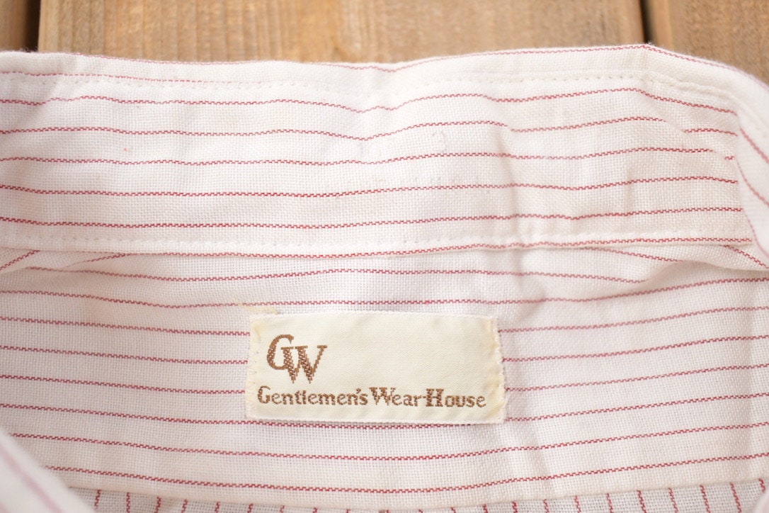 Vintage 1990s Gentlemens Wear House Striped Button Up Shirt