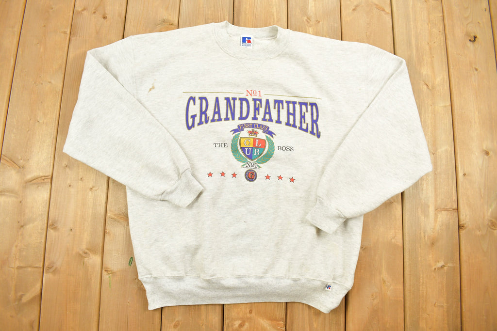 Vintage 1990s First Class Grandfather Collegiate Crewneck
