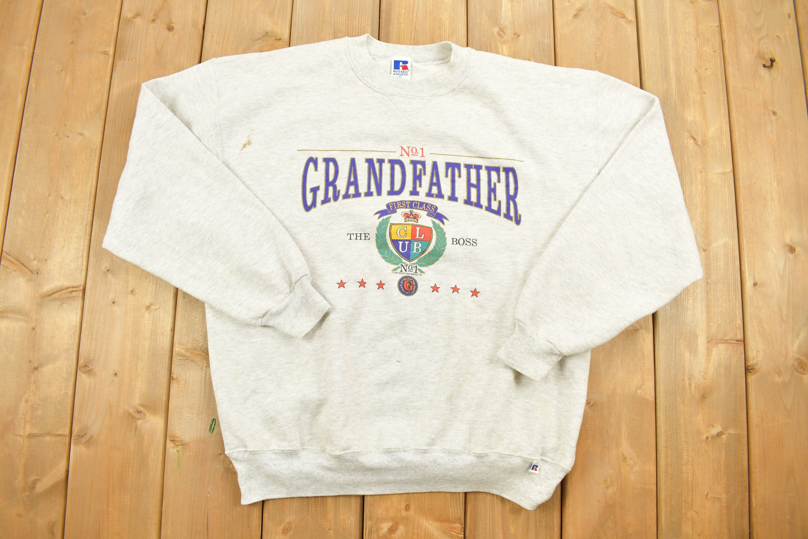 Vintage 1990s First Class Grandfather Collegiate Crewneck