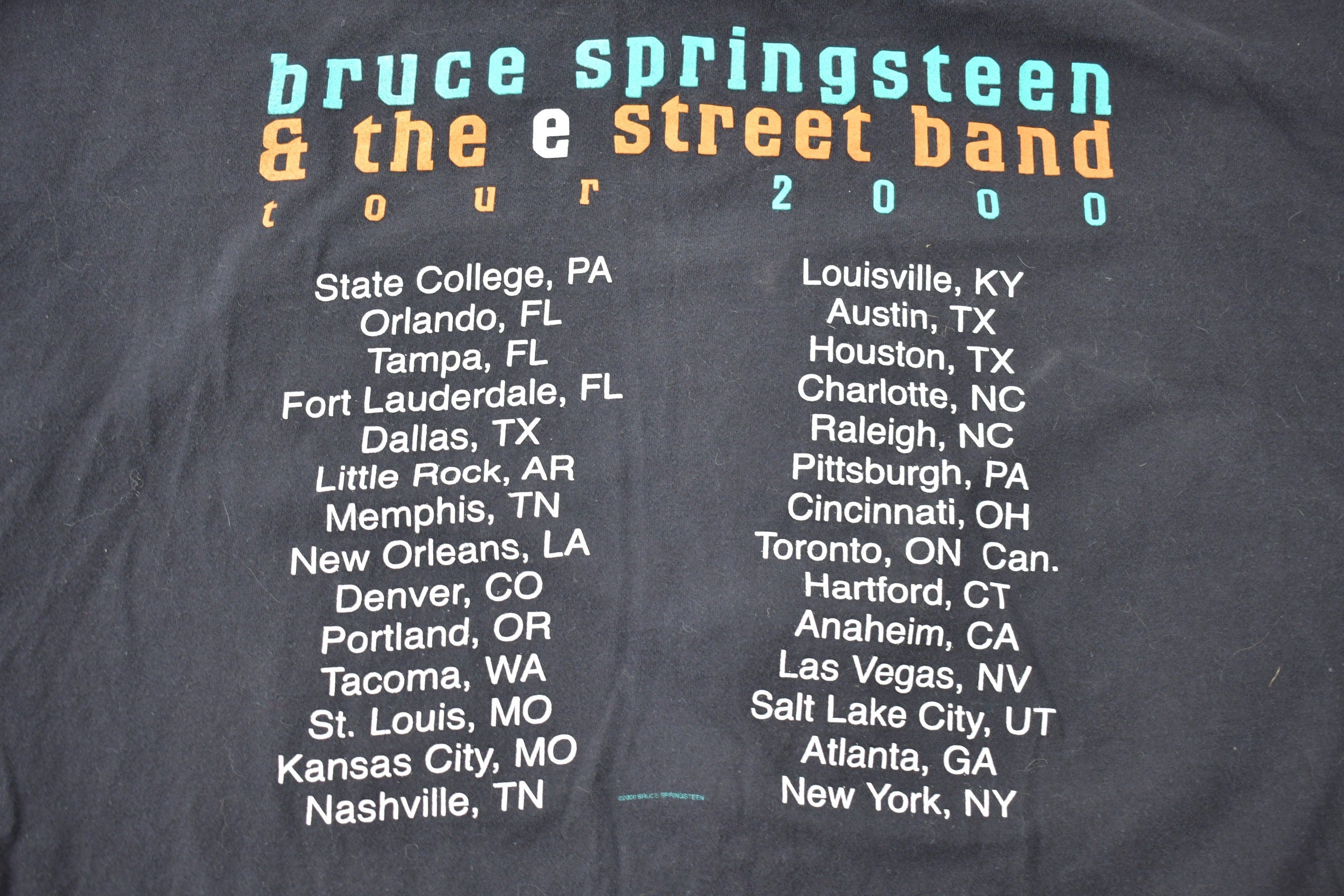 Vintage 2000 Bruce Springsteen and The E Street Band Tour T-shirt