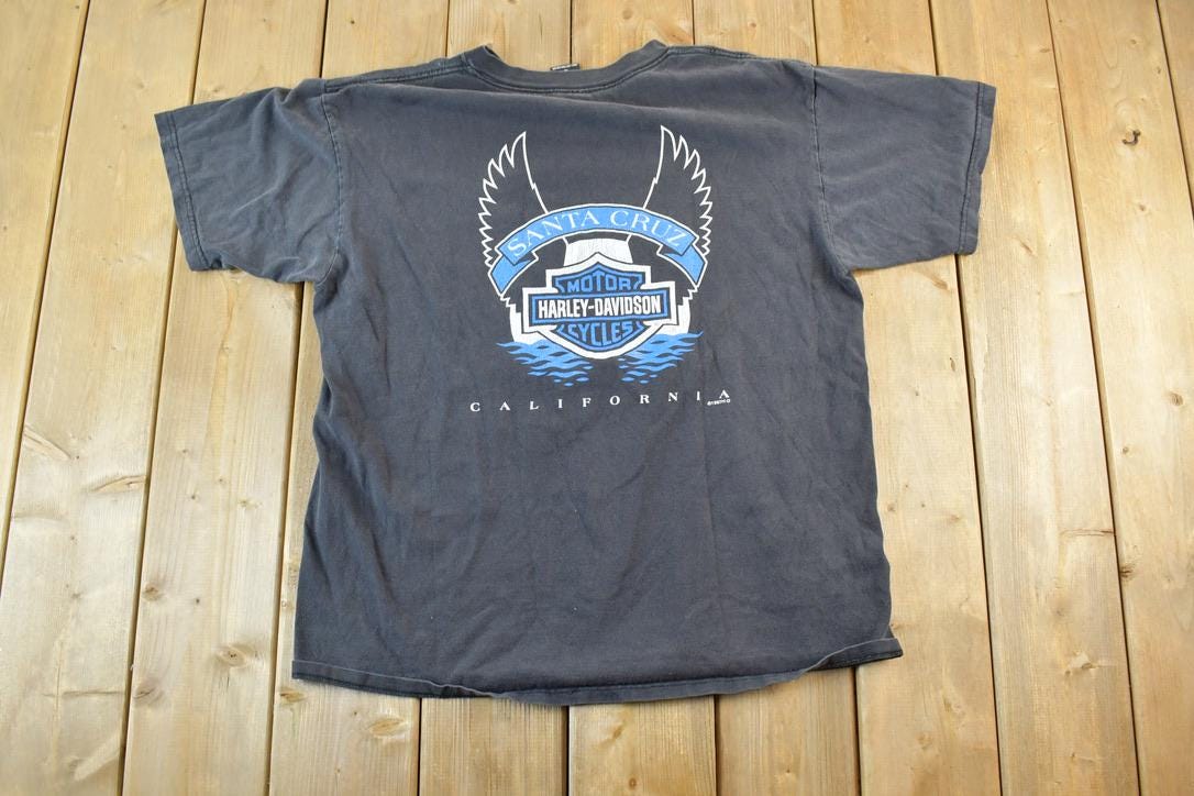 Vintage 1997 Santa Cruz Harley Davidson Motorcycles T-Shirt Made In USA