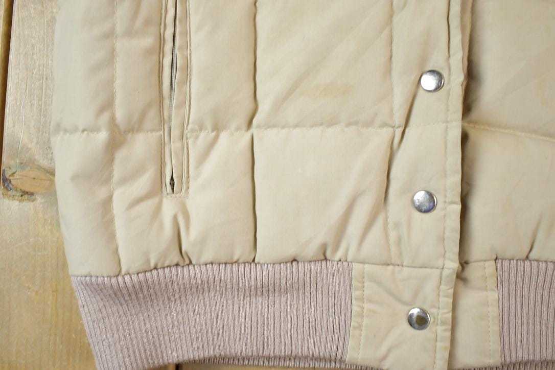 Vintage 1980s Tan Sno Down Goose Down Puffer Vest