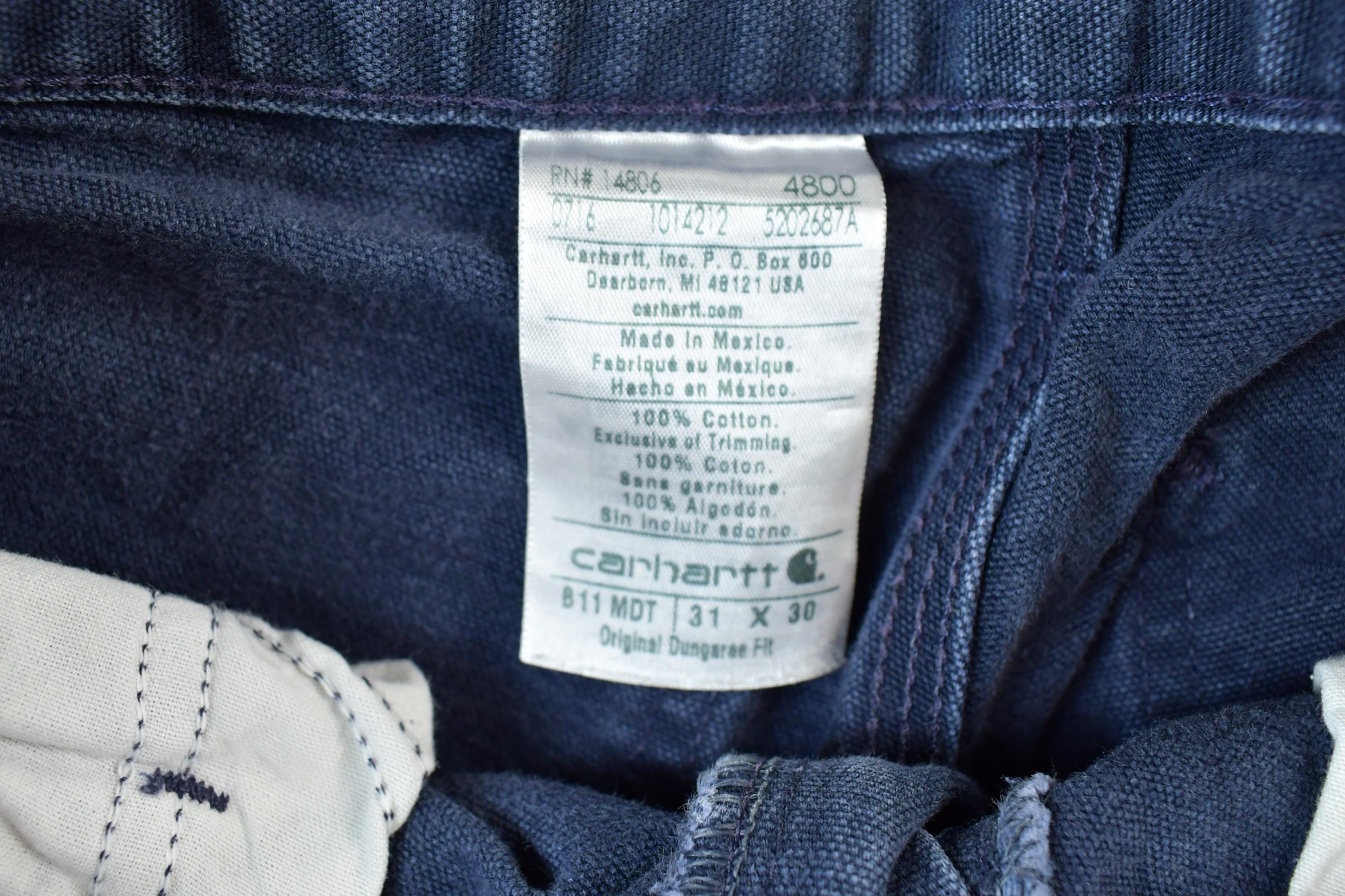 Vintage 1990s Carhartt Denim Cotton Work Pants Size 31 x 30