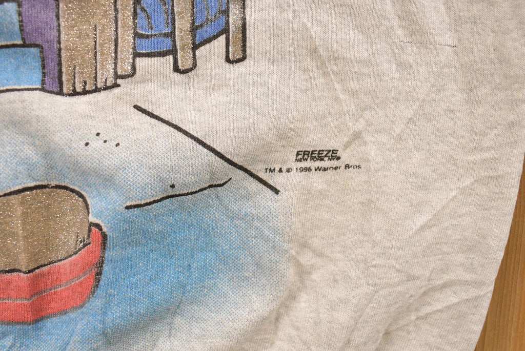 Vintage 1990s Looney Tunes Back off Buddy Crewneck Sweatshirt Men's XL / Vintage Looney Tunes / All Over Print / Vintage Cartoons