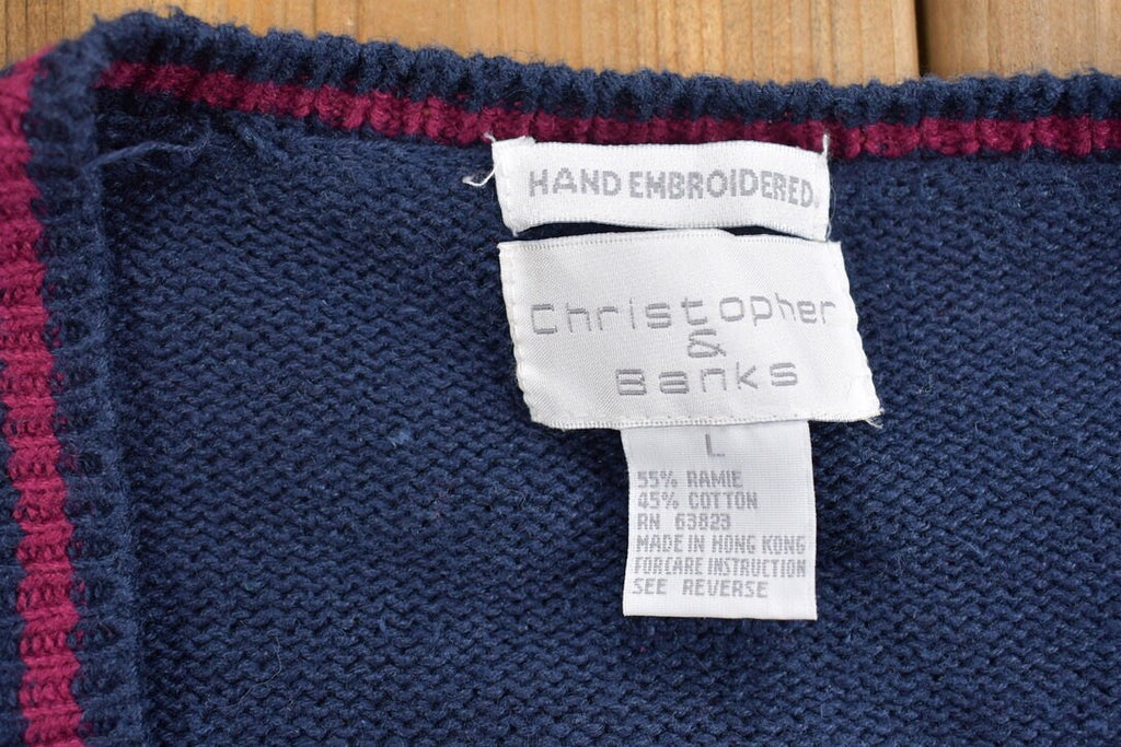Vintage 1990s Christopher And Banks Knitted Cardigan Sweater