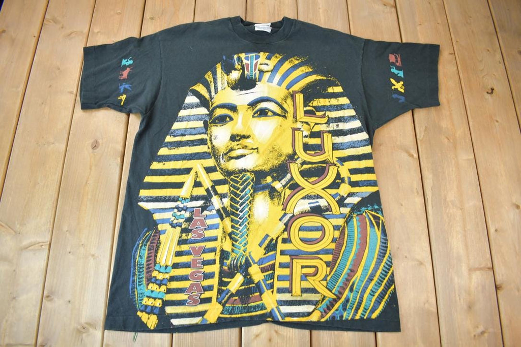 Vintage 1990s Luxor Las Vegas King TUT Souvenir Sing Stitch Travel T-Shirt Made In USA