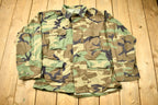 Vintage 1995 Woodland Camouflage Military Combat Coat