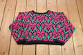 Vintage Symmetric Pattern Knitted Sweater
