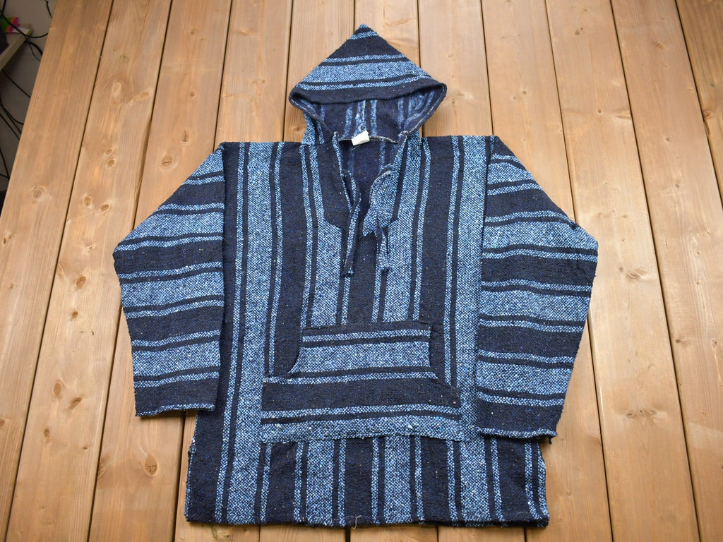 Vintage Knitted Blanket Hooded Sweater