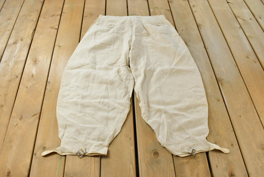 Vintage 1930s Linen Breeches Pants Trousers Men's 34 x 25.5