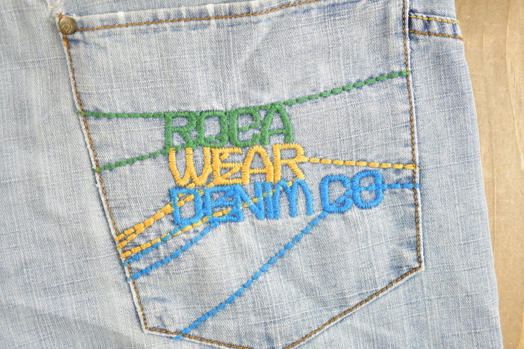 Vintage 1990s Roca Wear Denim CO Jeans Embroidered Jeans 34 x 32