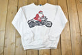 Vintage 1990s Motorcycle Santa Crewneck Sweatshirt