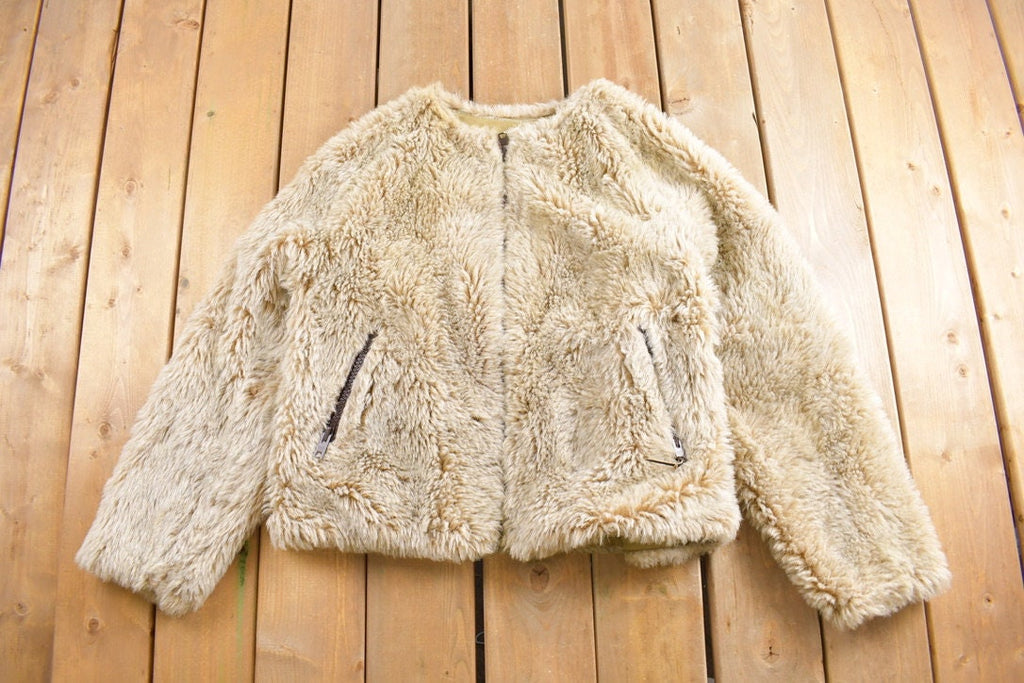 Vintage 1980s Woolrich Faux Fur Reversible Coat