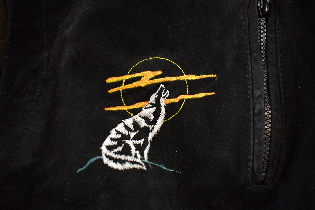 Vintage 1980s Suede Leather Treeline Jacket