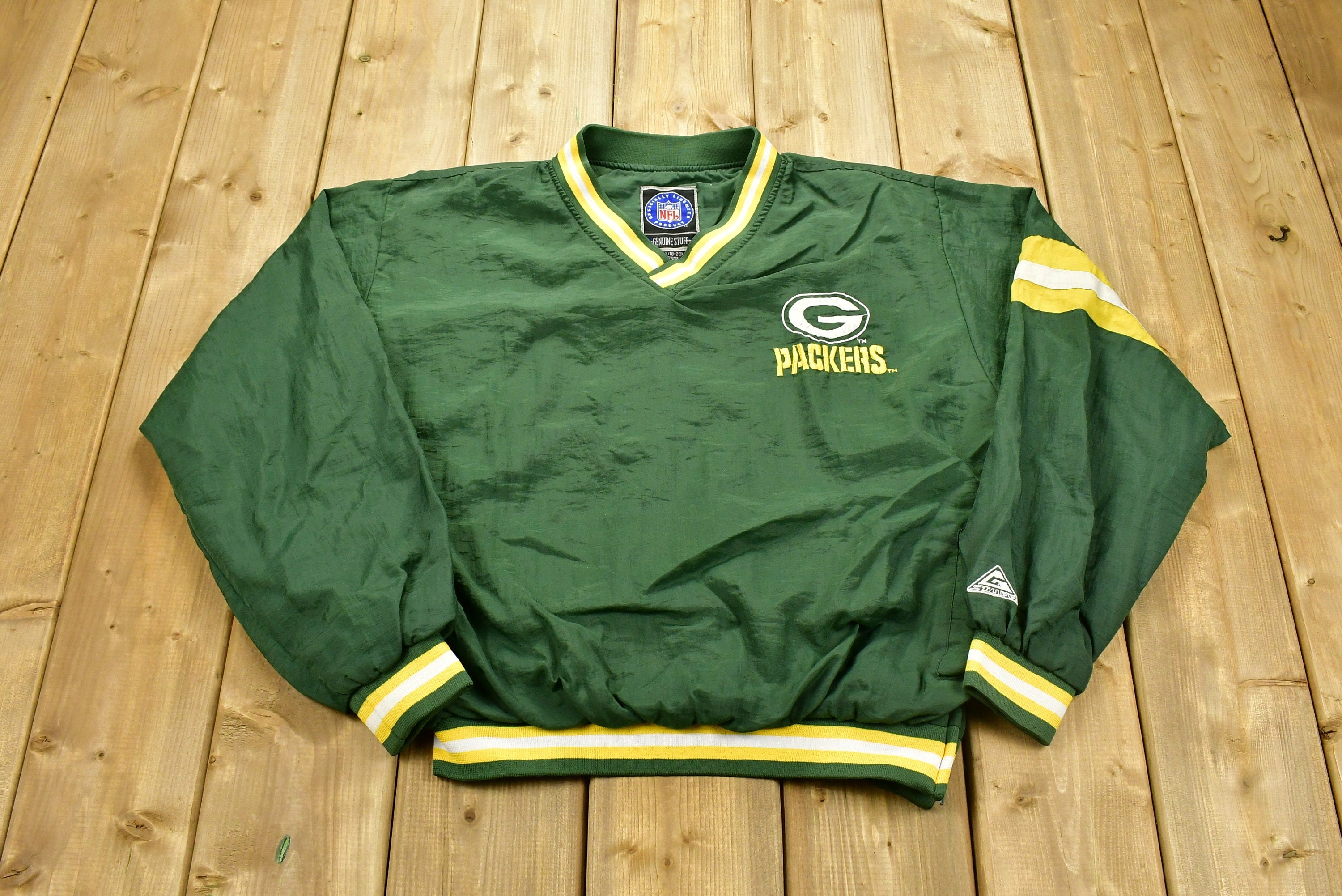 Vintage 1990s Green Bay Packers NFL Youth Windbreaker Jacket