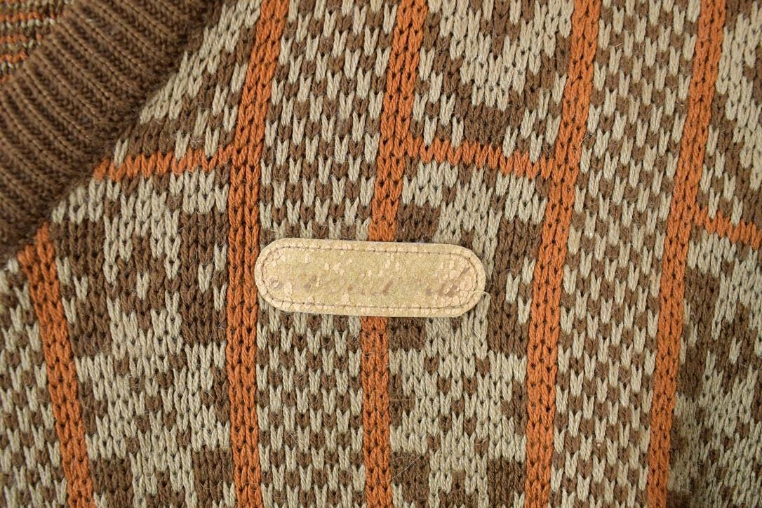 Vintage 1990s Brown Knit Crewneck Sweater