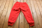 Vintage 1990s Red Insulated Pants Size 32 x 29