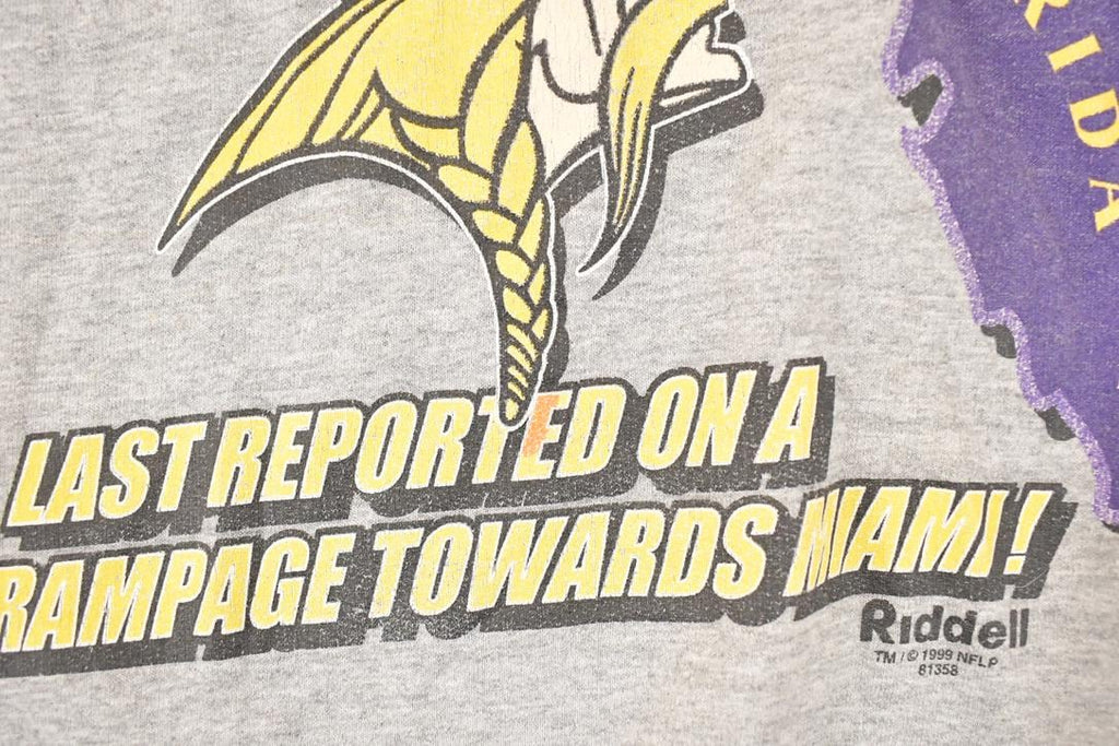Vintage 1999 Minnesota Vikings Purple People Eaters NFL Crewneck Sweatshirt Mens M