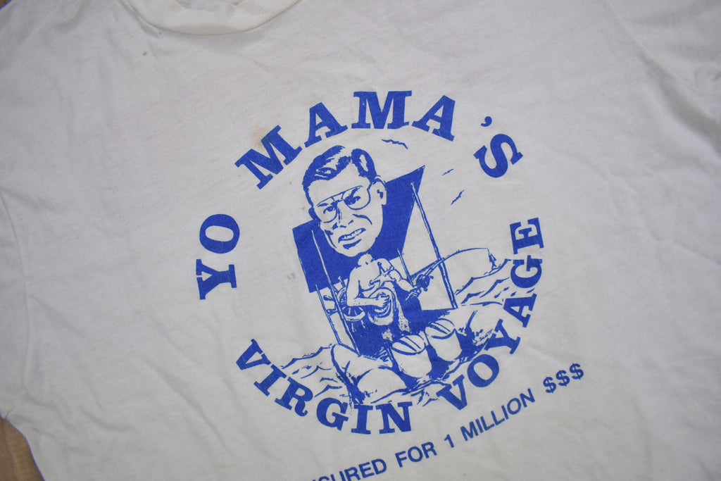 Vintage 1980s Yo Mama's Virgin Voyage Graphic T Shirt