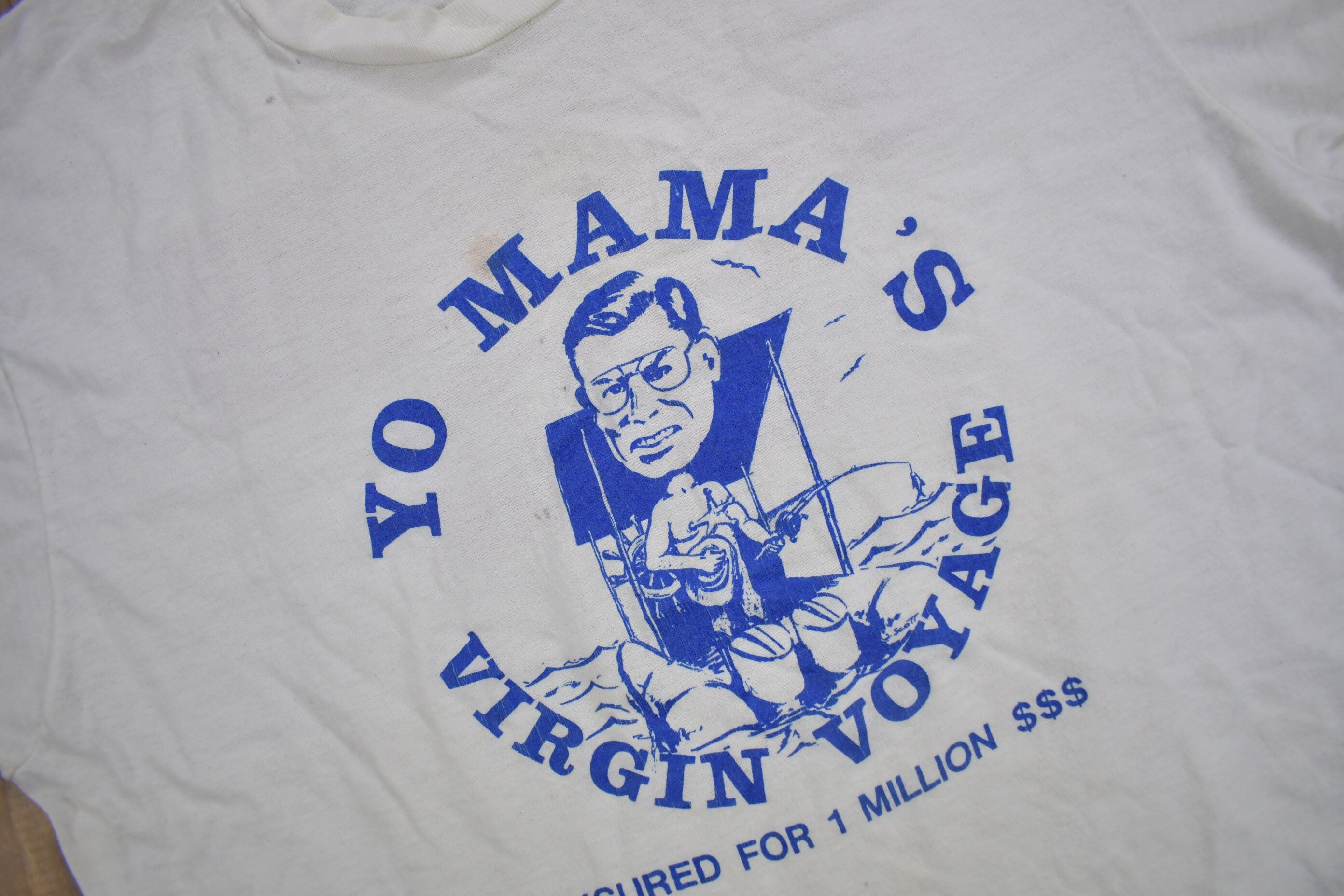 Vintage 1980s Yo Mama's Virgin Voyage Graphic T Shirt