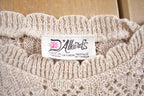 Vintage 1990s Sea Shell Knit Pattern Crewneck Sweater