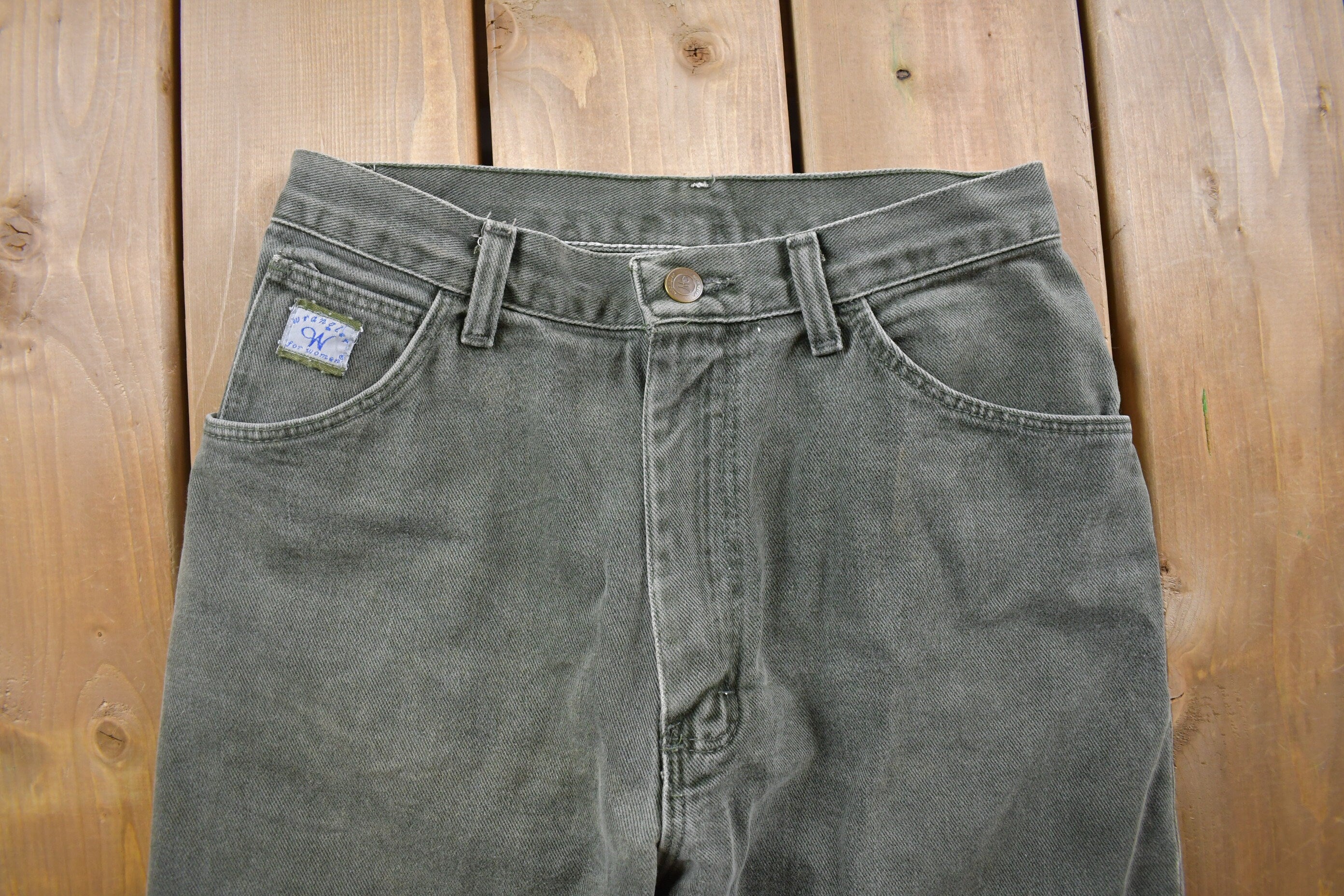 Vintage 1990's Wrangler Women's Grey Jeans 26 x 31