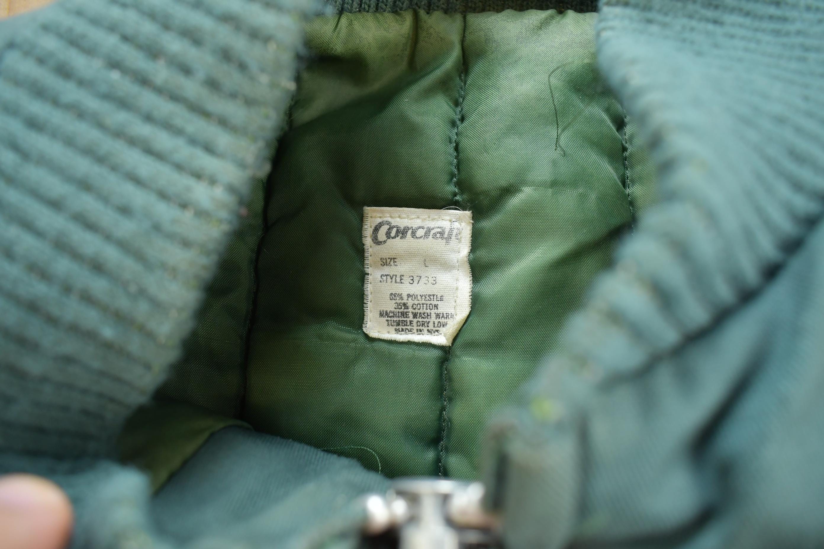 Vintage 1980s Blank Zip Up Winter Jacket