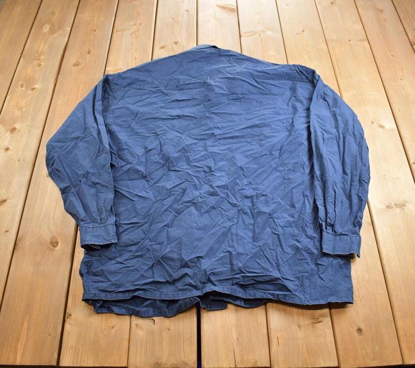 Vintage Y2k Sean Jean Distressed Blank Button Up Shirt